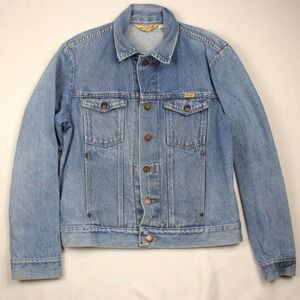 Vintage‎ Rustler Denim Jacket Mens M USA Made Trucker 90s Y2K Unisex
